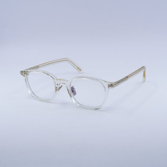 🕶️ New Tom Ford FT5858-D-B 039 Eyeglasses - Transparent Yellow Frame 49mm